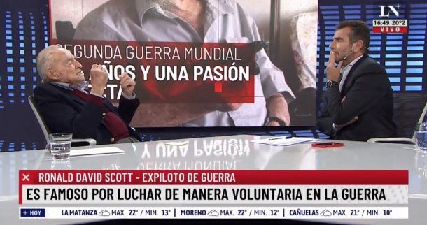 El héroe entrevistado en LN+ llamó ramera a Eva Perón