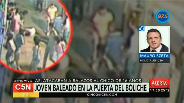 VIDEO: Así balearon a un joven en la puerta de un boliche de Hurlingham