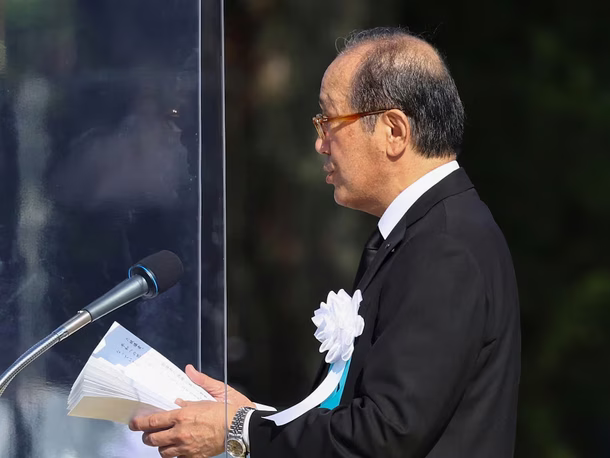 El alcalde de Hiroshima, Kazumi Matsui El alcalde de Hiroshima, Kazumi Matsui