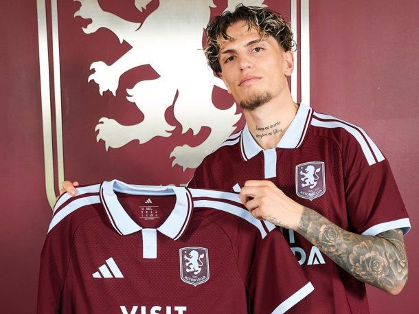 Alejandro Garnacho fue presentado en Aston Villa: será compañero del Dibu Martínez