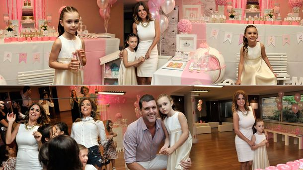 El álbum de  fotos del cumpleaños de Mía, la hija de Marina Calabró