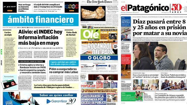 Mirá las tapas de los diarios