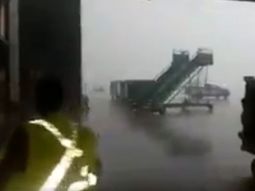 Así fue el temporal en Aeroparque