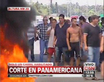 Levantaron el corte en la Panamericana en el km 23