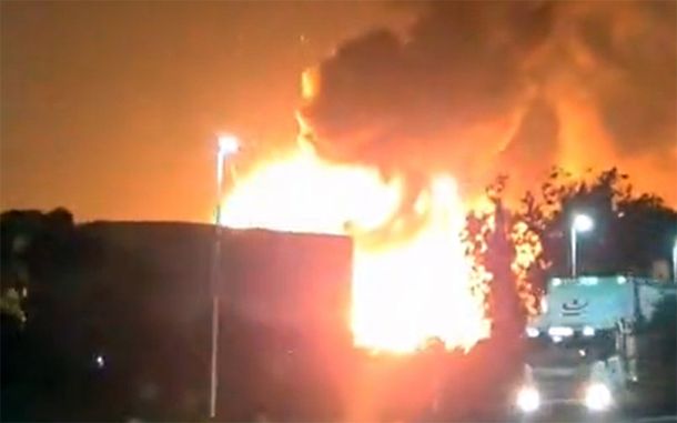 Los impresionantes videos de la explosión en un predio de Ezeiza