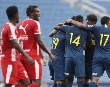 Boca contra Independiente de Medellín .- Crédito:&nbsp;@BocaJrsOficial
