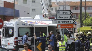 Una avioneta se estrelló en la ciudad de Tires, Portugal Una avioneta se estrelló en la ciudad de Tires, Portugal