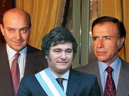 Cavallo, Milei y Menem.