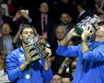 Del Potro y Delbonis, con la Ensaladera