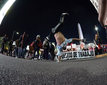Por acampe en Plaza de Mayo