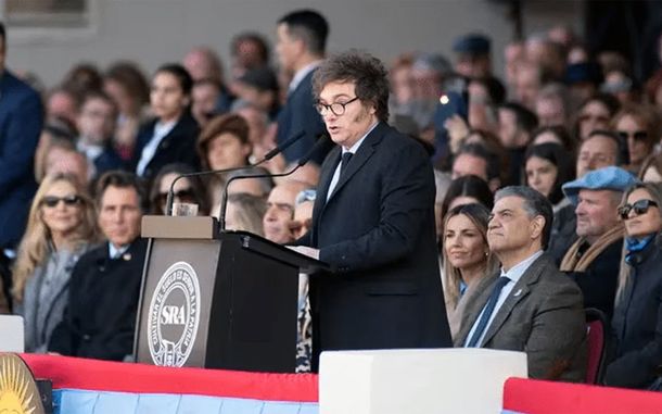 Javier Milei en La Rural.