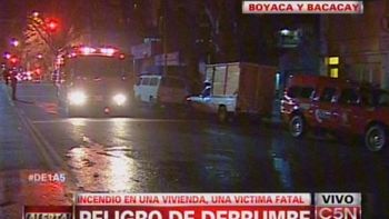 incendio y peligro de derrumbe en flores: un muerto incendio y peligro de derrumbe en flores: un muerto