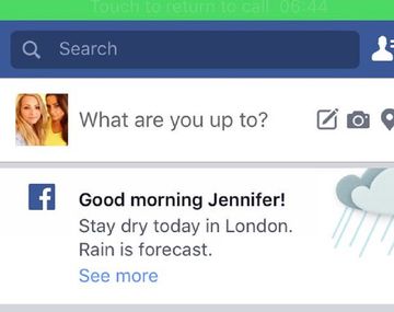 Facebook prueba alertas meteorológicas