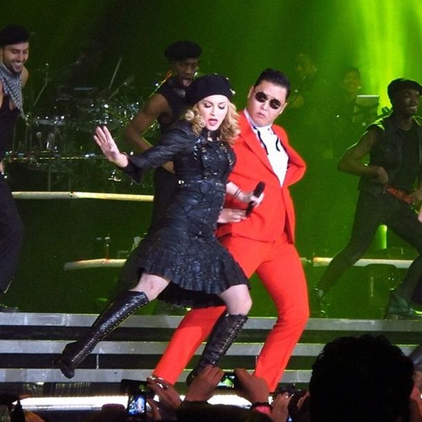 Madonna se subió a la moda y bailó el Gangnam Style