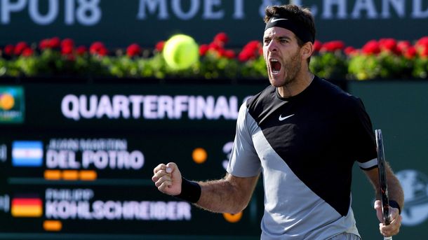 Del Potro define la final de Indian Wells contra el mejor de todos los tiempos: Federer es favorito