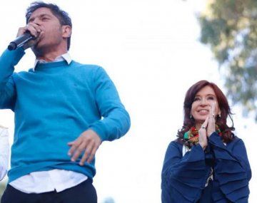 Axel Kicillof junto a Cristina Kirchner. 