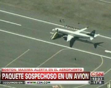 Boston: encuentran un paquete sospechoso en un avión