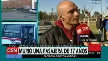 el papa de la joven baleada en un colectivo: el que la mato se me reia en la cara