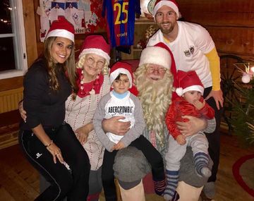 Messi y Antonella festejaron Navidad
