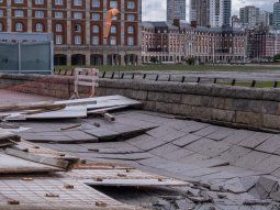 Árboles caídos, cortes de luz y voladuras de techos en Mar del Plata tras un violento temporal