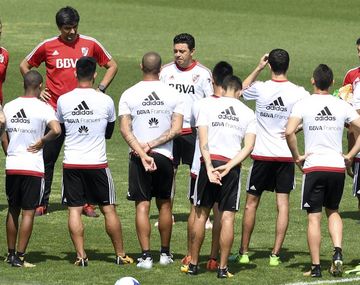 La broma de Gallardo a sus jugadores durante la práctica de River