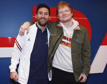 Furor en las redes sociales por el encuentro de Messi con Ed Sheeran