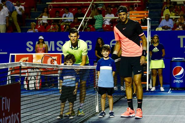 Thiem y Del Potro antes del partido