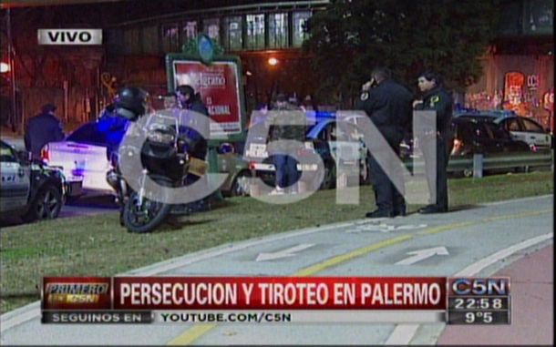 Tensión, tiroteo y persecución en pleno barrio de Palermo
