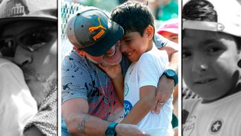 Diego Maradona y Benjamín Agüero juntos Diego Maradona y Benjamín Agüero juntos