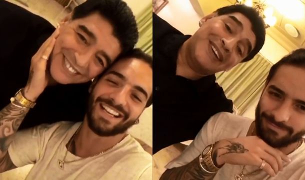 Maradona y Maluma juntos en Rusia