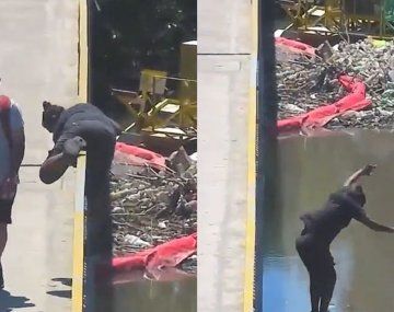 Tigre: se tiró de una altura de 15 metros al río contaminado y argumentó que tenía calor