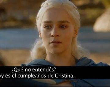 El saludo de la militancia a Cristina con su serie favorita