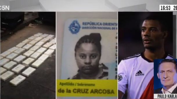 Detuvieron a la hermana de Nicolás De La Cruz con 40 kilos de cocaína en un taxi