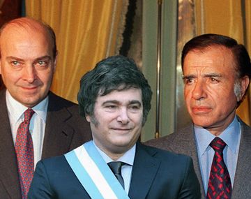 Cavallo, Milei y Menem.