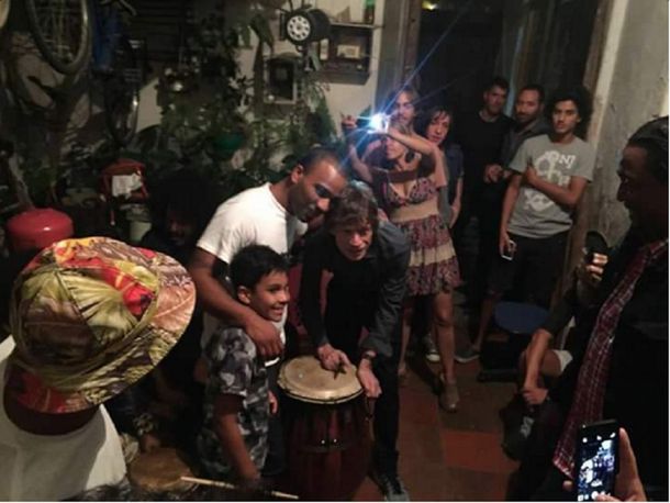 Mick Jagger bailó candombe con El Negro Rada en Uruguay