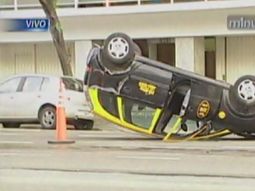 Choque y vuelco en el cruce de Las Heras y Coronel Díaz deja un herido