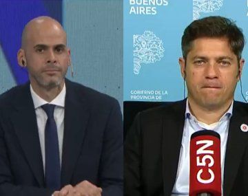Axel Kicillof, junto a Julián Guarino en El Diario (C5N).