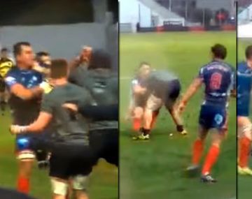 Todos contra todos: increíble batalla campal en un partido de rugby
