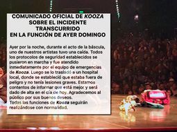 el cirque du soleil emitio un comunicado y dijo que el acrobata sera dado de alta el cirque du soleil emitio un comunicado y dijo que el acrobata sera dado de alta