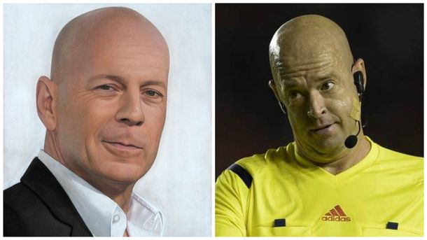 Burlas en Twitter Argentina al árbitro Heber Lopes: lo llaman Bruce Willis