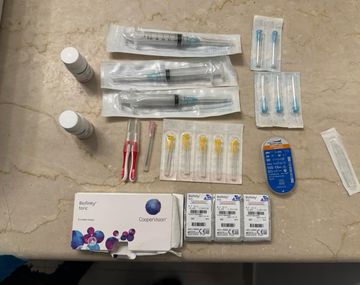 Encontraron jeringas y otros productos médicos. Foto: TN. &nbsp;