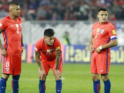 Arturo Vidal, Charles Aránguiz y Aléxis Sánchez