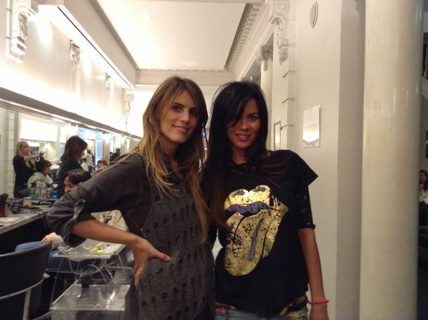 Jelinek con su estilista amiga