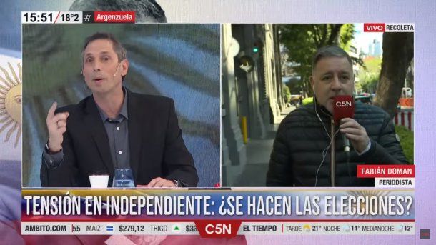 El cruce entre Doman y Damián Rojo por las elecciones en Independiente