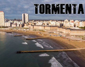 Tormenta negra en Mar del Plata