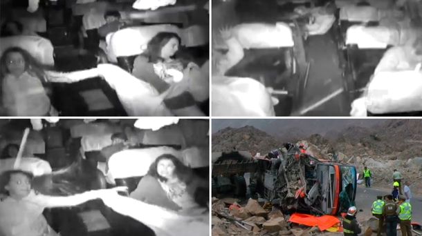 VIDEO: Así vivieron los pasajeros de un micro el choque contra una camioneta
