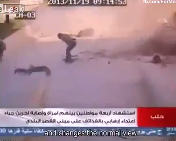 VIDEO: Ataque terrorista es capturado por una cámara de seguridad en Siria