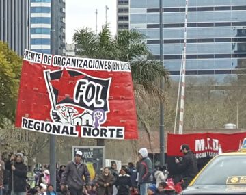 Puerto Madero quedó aislado por protesta de organizaciones sociales