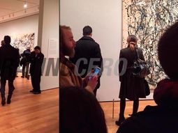 Pampita y Nacho Viale en museo de Nueva York
