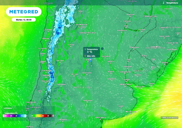 Sigue el frío esta semana. Fuente: Meteored. Sigue el frío esta semana. Fuente: Meteored.